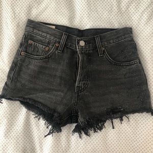 Black Levi Jean Shorts